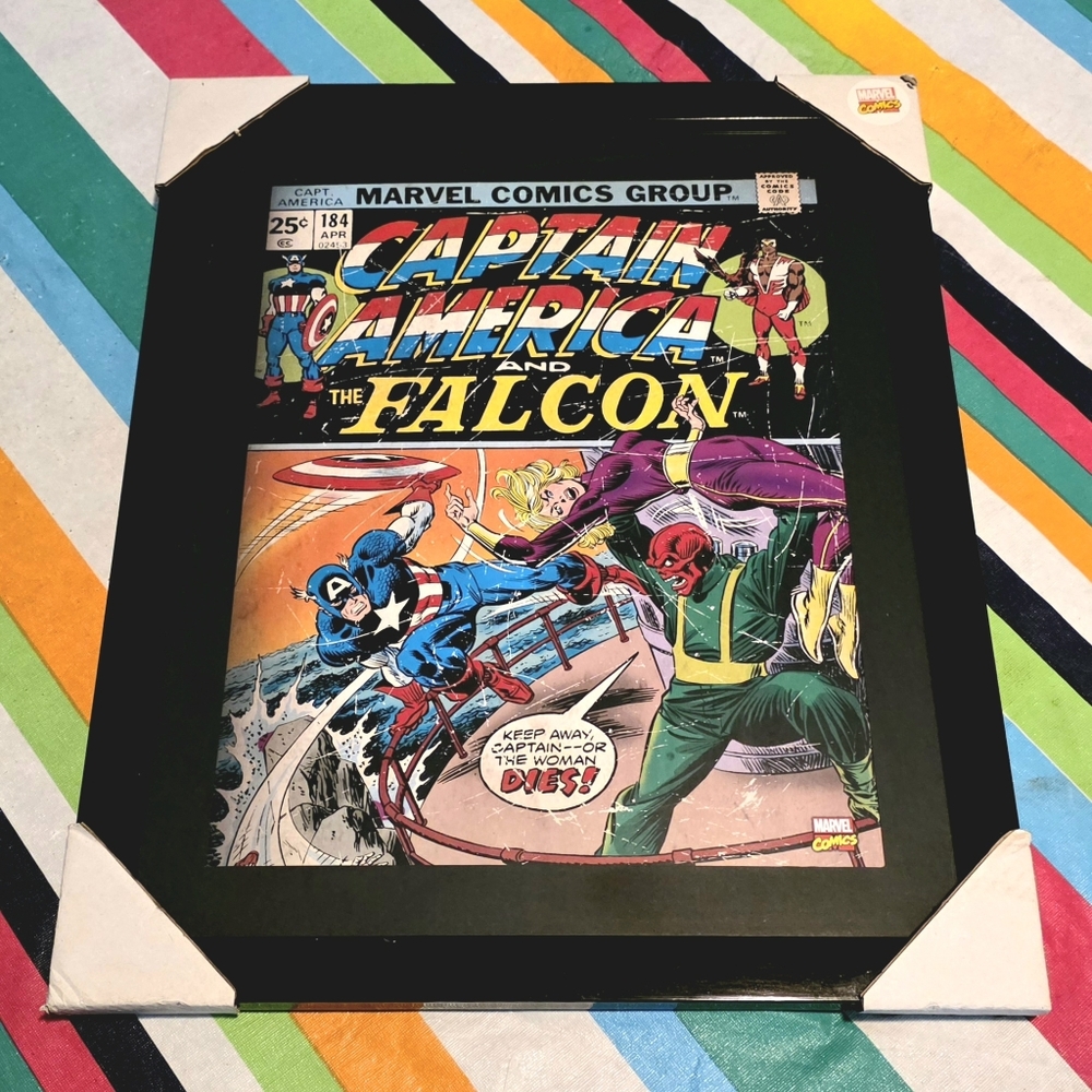 Artissimo 18x22 Marvel Captain America & The Falcon #184 Framed Comic Book Cover